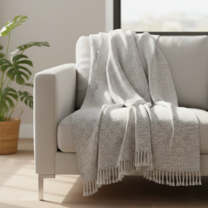 Hand-Woven Hemp Throw